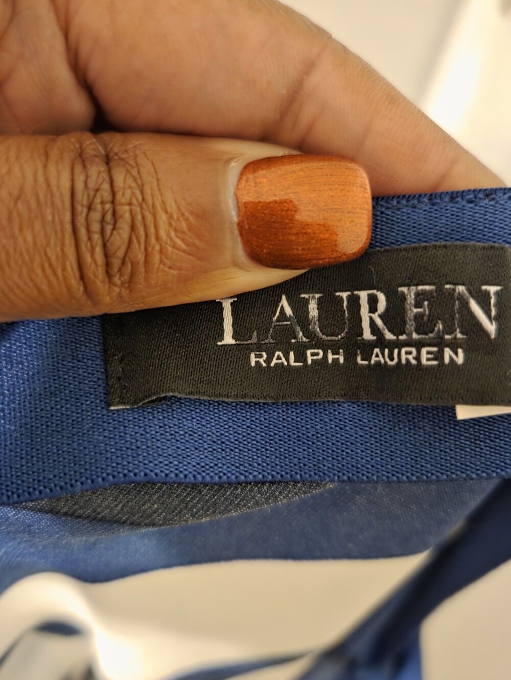 Lauren Ralph Lauren Geometric-Print Satin Charmeuse Skirt Size 10 - Picture 8 of 10